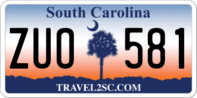 SC license plate ZUO581