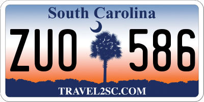 SC license plate ZUO586