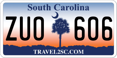 SC license plate ZUO606