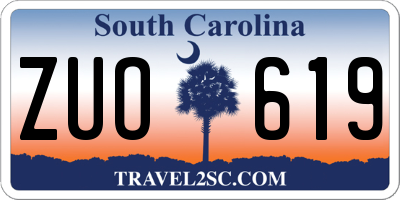 SC license plate ZUO619