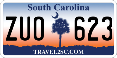 SC license plate ZUO623