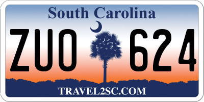 SC license plate ZUO624