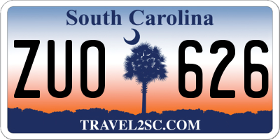 SC license plate ZUO626