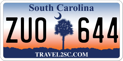 SC license plate ZUO644
