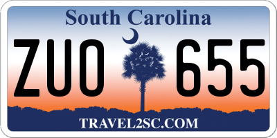 SC license plate ZUO655