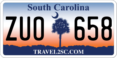 SC license plate ZUO658