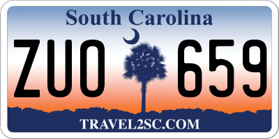 SC license plate ZUO659