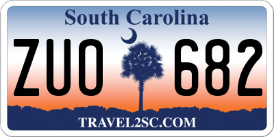 SC license plate ZUO682