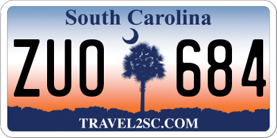 SC license plate ZUO684