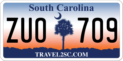 SC license plate ZUO709