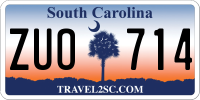 SC license plate ZUO714