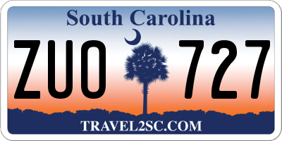 SC license plate ZUO727