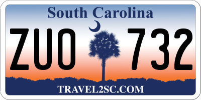 SC license plate ZUO732