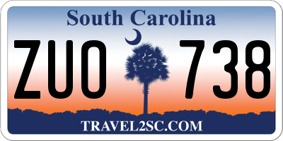 SC license plate ZUO738