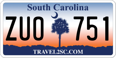 SC license plate ZUO751