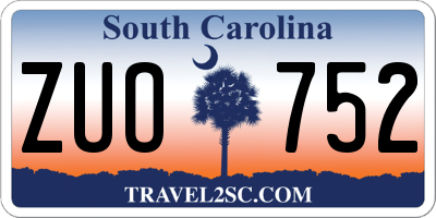 SC license plate ZUO752