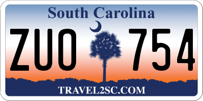 SC license plate ZUO754