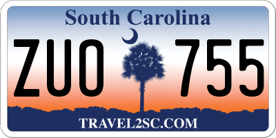 SC license plate ZUO755