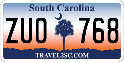 SC license plate ZUO768