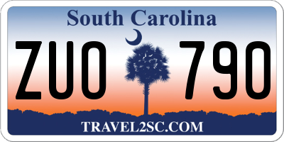 SC license plate ZUO790