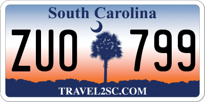 SC license plate ZUO799