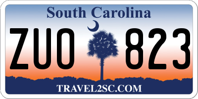 SC license plate ZUO823