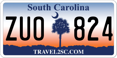 SC license plate ZUO824