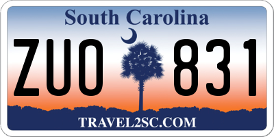 SC license plate ZUO831