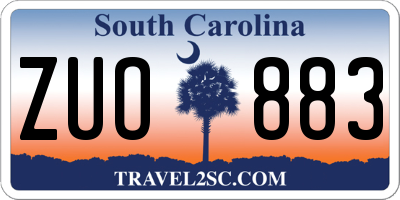 SC license plate ZUO883