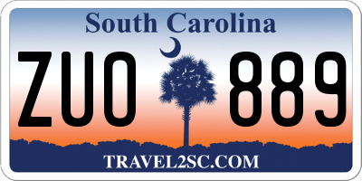 SC license plate ZUO889