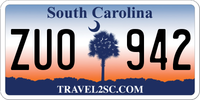 SC license plate ZUO942