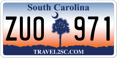SC license plate ZUO971