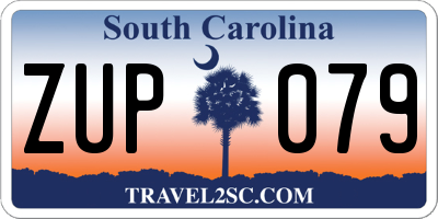 SC license plate ZUP079
