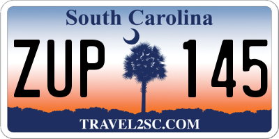 SC license plate ZUP145