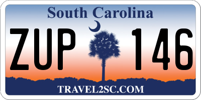 SC license plate ZUP146