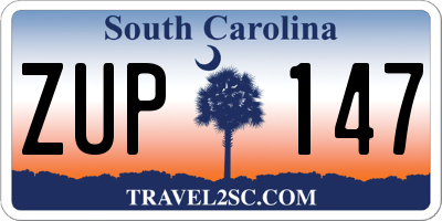 SC license plate ZUP147