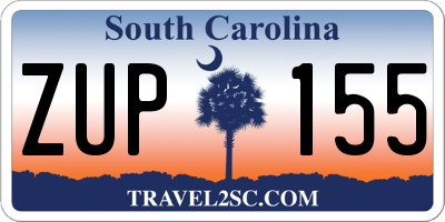 SC license plate ZUP155