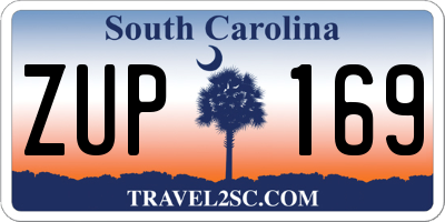 SC license plate ZUP169
