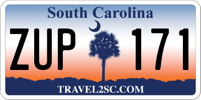 SC license plate ZUP171