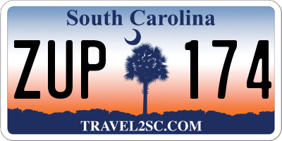 SC license plate ZUP174