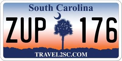 SC license plate ZUP176