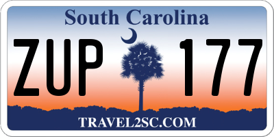 SC license plate ZUP177