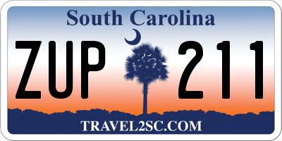 SC license plate ZUP211