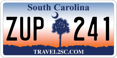 SC license plate ZUP241