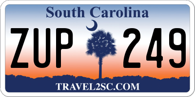 SC license plate ZUP249