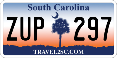 SC license plate ZUP297