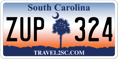 SC license plate ZUP324