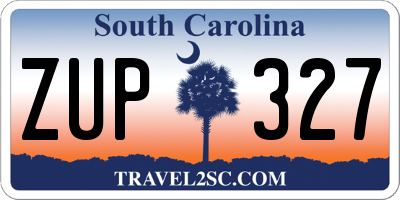 SC license plate ZUP327