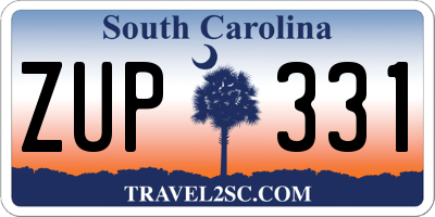 SC license plate ZUP331
