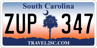 SC license plate ZUP347